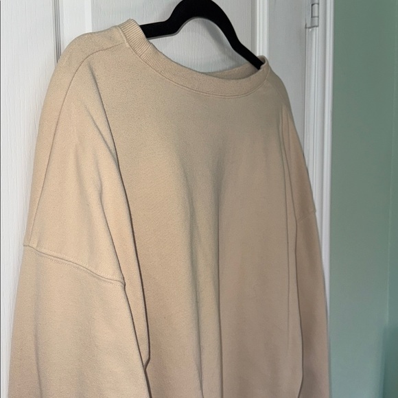 Beige Crewneck Oversized Sweatshirt - Picture 4 of 5